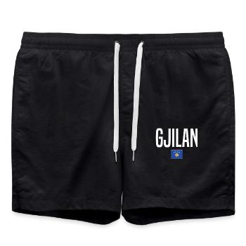 Gjilan Kosovo - Badeshorts - Schwarz - Vorne - AI Model Male 185 light (185cm)