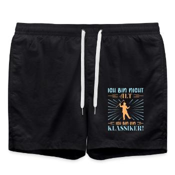 Ruhestand Rentner Rente Pension Renteneintritt - Badeshorts - Schwarz - Vorne - AI Model Male 185 light (185cm)