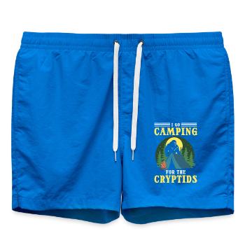 Camping en plein air Je vais camper pour les cryptides - Short de bain - cobalt blue - Devant
