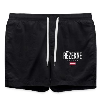 Rezekne, Lettonie - Short de bain - noir - Devant - AI Model Male 185 light (185cm)