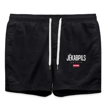 Jekabpils, Lettonie - Short de bain - noir - Devant - AI Model Male 185 light (185cm)