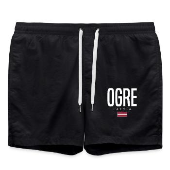 Ogre, Lettonie - Short de bain - noir - Devant - AI Model Male 185 light (185cm)