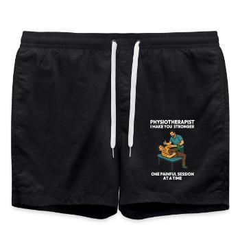 Kinésithérapeute, je te rends plus amusant - Short de bain - noir - Devant - AI Model Male 185 light (185cm)