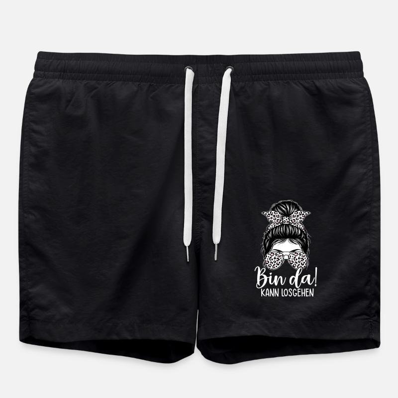 I'm ready to go - Swim Trunks - black