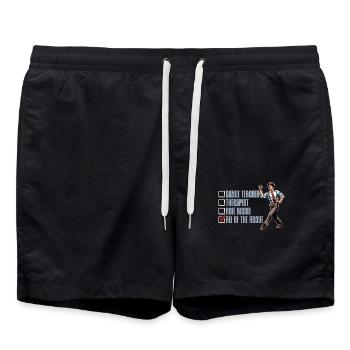 Dance Teacher Therapist Role Model Choreographer - Swim Trunks - black - Front - AI Model Male 185 light (185cm)