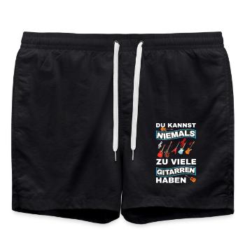 Gitarre Spruch Band Musikinstrument E-Gitarre - Badeshorts - Schwarz - Vorne - AI Model Male 185 light (185cm)