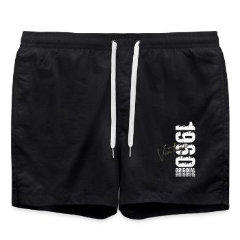 65th Birthday Original Vintage 1960 - Swim Trunks - black - Front - AI Model Male 185 light (185cm)