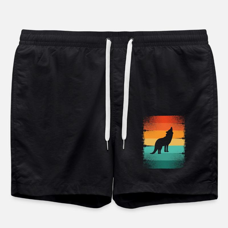 Wolf - Badeshorts - Schwarz