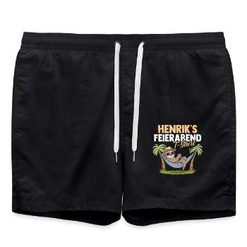 Faultier Henrik - Badeshorts - Schwarz - Vorne - AI Model Male 185 light (185cm)