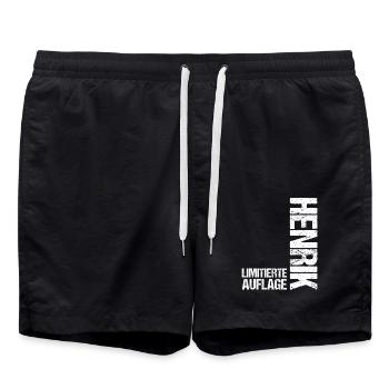 Henrik - Badeshorts - Schwarz - Vorne - AI Model Male 185 light (185cm)
