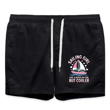 Voile Dire Fille Marin Voile Cadeau - Short de bain - noir - Devant - AI Model Male 185 light (185cm)