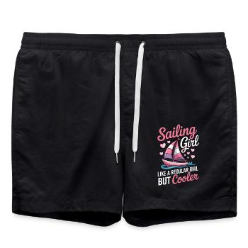Voile Dire Fille Marin Voile Cadeau - Short de bain - noir - Devant - AI Model Male 185 light (185cm)