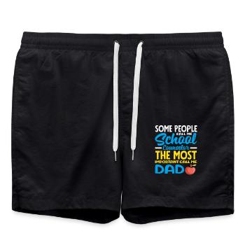 Manche Nennen Mich Schulberater Papa - Badeshorts - Schwarz - Vorne - AI Model Male 185 light (185cm)