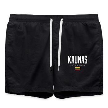 Kaunas, Lituanie - Short de bain - noir - Devant - AI Model Male 185 light (185cm)
