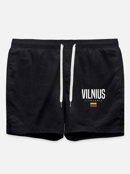 Vilnius, Lithuania - Swim Trunks - black