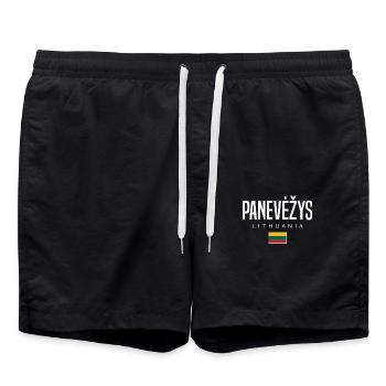 Panevėžys, Lituanie - Short de bain - noir - Devant - AI Model Male 185 light (185cm)