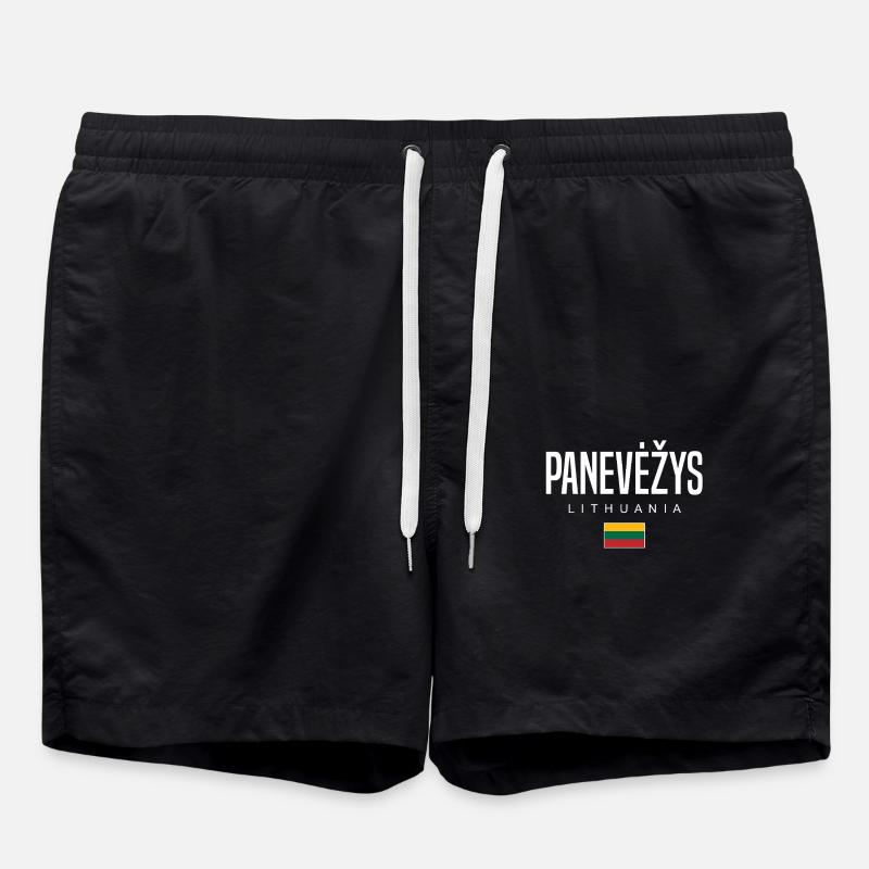 Panevėžys, Lithuania - Swim Trunks - black