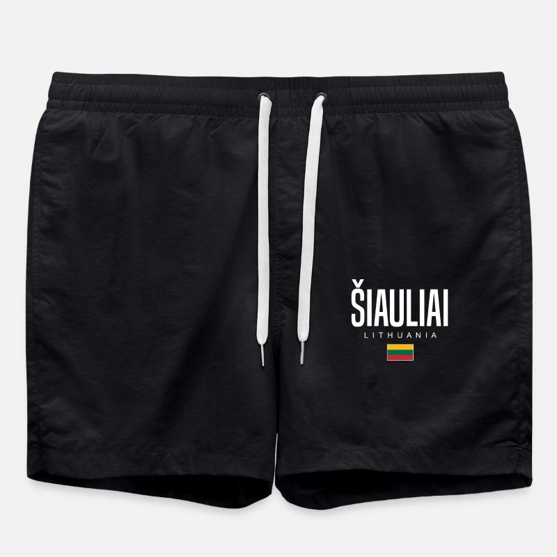 Šiauliai, Lithuania - Swim Trunks - black