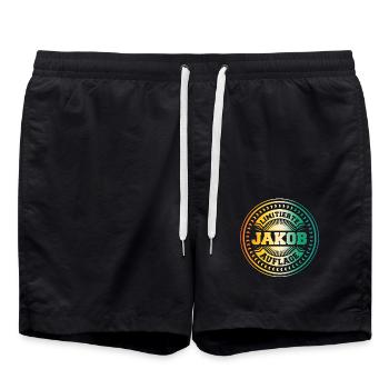 Jacob - Short de bain - noir - Devant - AI Model Male 185 light (185cm)