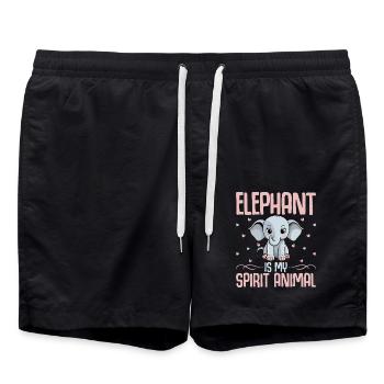 Elefant - Badeshorts - Schwarz - Vorne - AI Model Male 185 light (185cm)