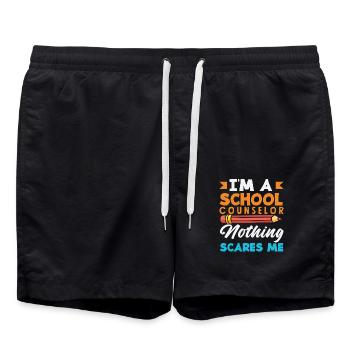 Je suis conseillère scolaire, rien ne me choque - Short de bain - noir - Devant - AI Model Male 185 light (185cm)