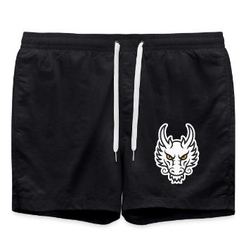 CHEF FÜHRER - Badeshorts - Schwarz - Vorne - AI Model Male 185 light (185cm)