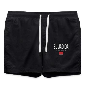 El Jadida Marokko - Badeshorts - Schwarz - Vorne - AI Model Male 185 light (185cm)