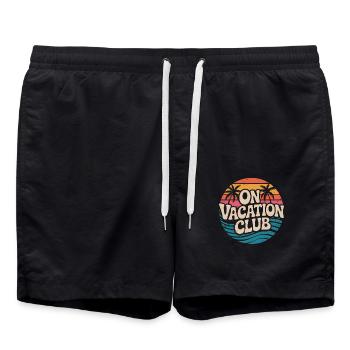Vacation Club Summer Festival Vacation Beach Vacation - Swim Trunks - black - Front - AI Model Male 185 light (185cm)