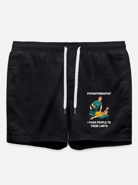Physiotherapy Funny Physiotherapist Saying - Swim Trunks - black
