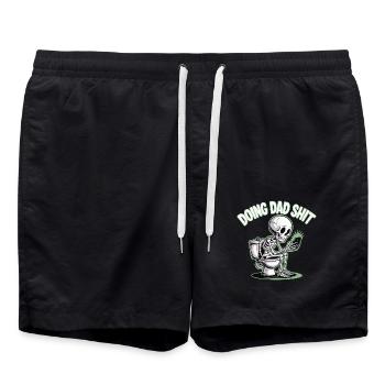 PAPA-SCHEISSE MACHEN - Badeshorts - Schwarz - Vorne - AI Model Male 185 light (185cm)