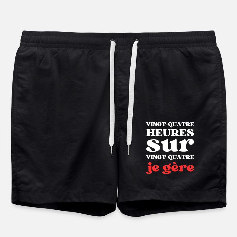 VINGT QUATRE 3 - Short de bain - noir