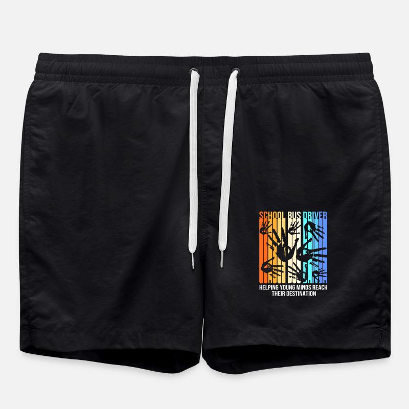 Schulbus Schulbusfahrer Busfahrer - Badeshorts - Schwarz