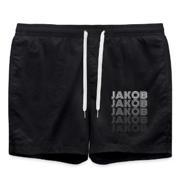 Jacob - Short de bain - noir - Devant - AI Model Male 185 light (185cm)