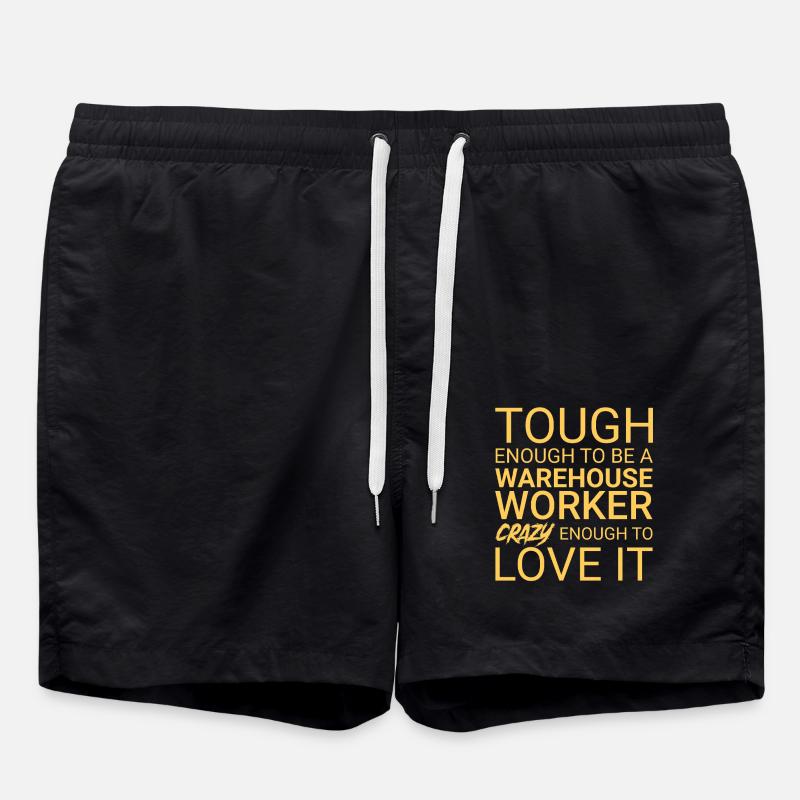Warehouse Worker Crazy - Swim Trunks - black
