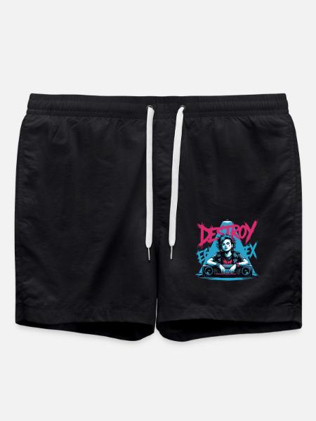 DESTROY SYSTEM - Swim Trunks - black