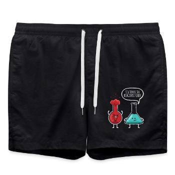 Forschung Chemie Chemiker Labor Sprüche Lehrer Uni - Badeshorts - Schwarz - Vorne - AI Model Male 185 light (185cm)