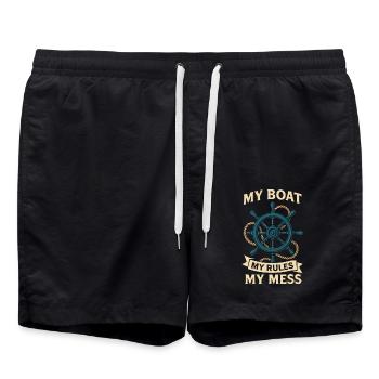 Mon bateau Mes règles Mon Chaos Nautique - Short de bain - noir - Devant - AI Model Male 185 light (185cm)