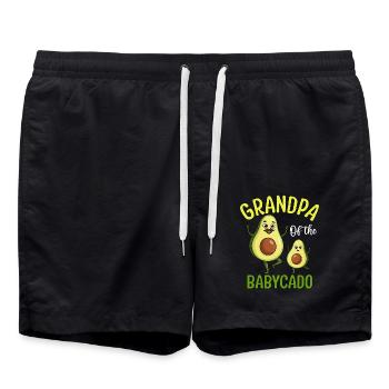 Grandpa of the Babycado - Swim Trunks - black - Front - AI Model Male 185 light (185cm)