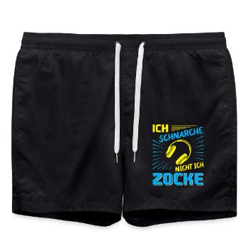 Zocken Gamer Gaming Zocker Controller Videospiele - Badeshorts - Schwarz - Vorne - AI Model Male 185 light (185cm)