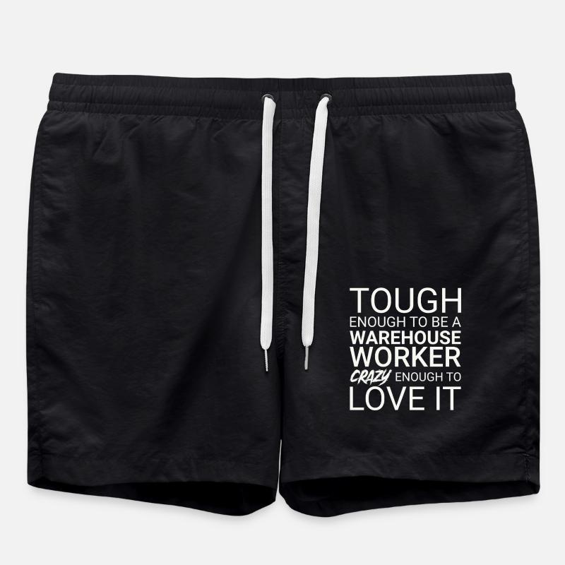 Warehouse Worker Crazy - Swim Trunks - black