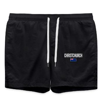 Christchurch Neuseeland - Badeshorts - Schwarz - Vorne - AI Model Male 185 light (185cm)