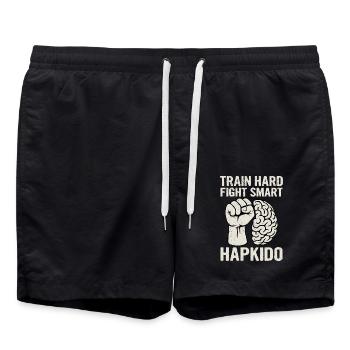 S’entraîner Dur Combattre Smart Hapkido - Short de bain - noir - Devant - AI Model Male 185 light (185cm)