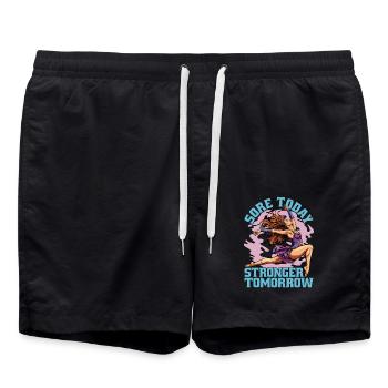 Acro Dance Sore Today Stronger Tomorrow Gymnastics - Badeshorts - Schwarz - Vorne - AI Model Male 185 light (185cm)
