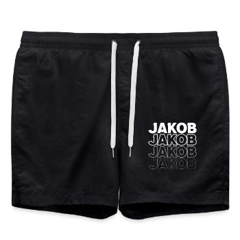 Jacob - Short de bain - noir - Devant - AI Model Male 185 light (185cm)