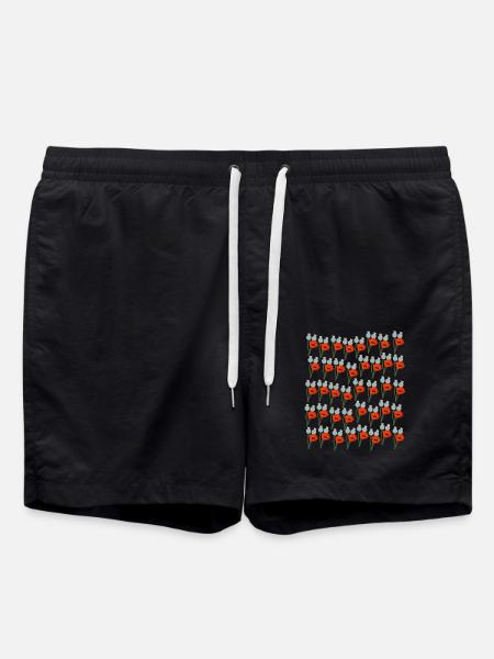 Coquelicots de Californie Fleurs sauvages Coquelicots - Short de bain - noir