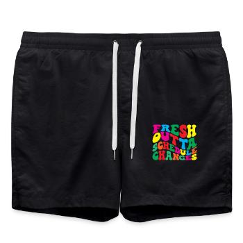 Frisch Aus Stundenplanänderungen Schulberater - Badeshorts - Schwarz - Vorne - AI Model Male 185 light (185cm)