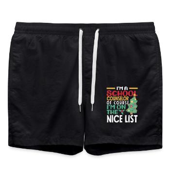 Schulberater Natürlich Auf Der Nette Liste - Badeshorts - Schwarz - Vorne - AI Model Male 185 light (185cm)