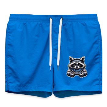 Raton laveur Gamer Nerd de jeu - Short de bain - cobalt blue - Devant