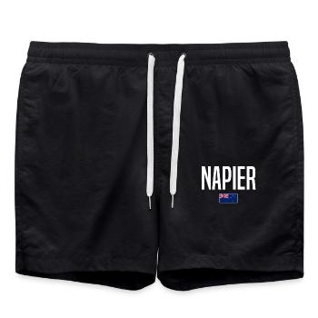 Napier Neuseeland - Badeshorts - Schwarz - Vorne - AI Model Male 185 light (185cm)