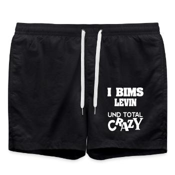 Vorname Levin - Badeshorts - Schwarz - Vorne - AI Model Male 185 light (185cm)